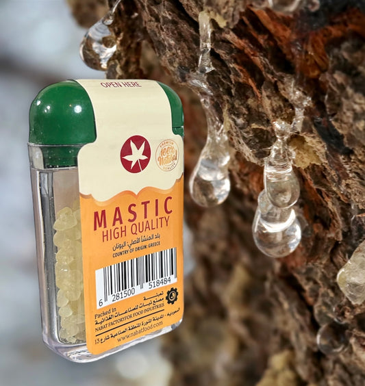 Gum ‎Mastic | Greek Mastic ‎| (10 gm‎- 0.35 oz) Real Mastiha Gum | Resin Of Mastiha Trees | Medium Tears | Gluten Free | Non-GMO | Vegan ماستيكا يوناني | طبيعي 100% | غير معدلة وراثيًا | نباتي ماستيكا يوناني  | 1